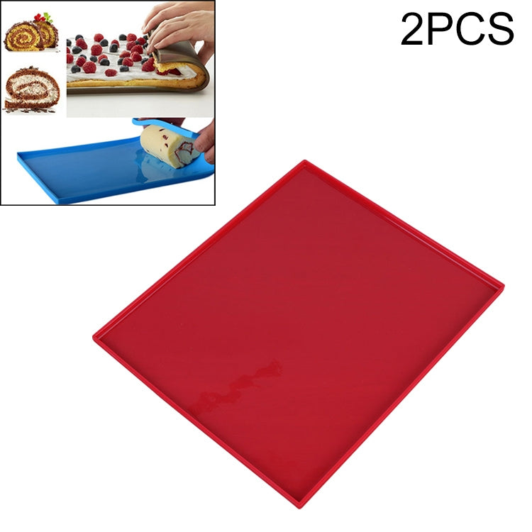 2 PCS Non-stick Cake Pad Swiss Roll Pad Baking Tools For Cakes Silicone Mat