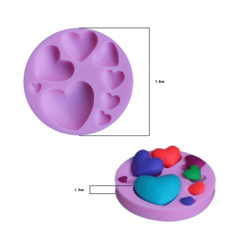 2 PCS DIY Baking Cake Mold Love Pattern Fondant Silicone Mold, Love Pattern Shape