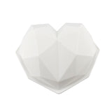 3 PCS Diamond Love DIY Cake Silicone Mold Sponge Baking Tool Chiffon Mousse Dessert Mold, Diamond Love Shape Diamond Love Shape