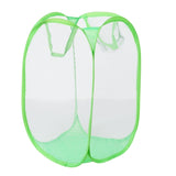 Foldable Pop Up Wash Bag Laundry Basket Bag Hamper Mesh Storage Pueple Dirty Clothes Basket
