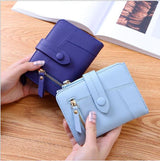 Women Two-folding Wallet Multi-function Clutch Bag Small Wallet, Two-folding Green, Two-folding Black