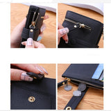 Women Two-folding Wallet Multi-function Clutch Bag Small Wallet, Two-folding Green, Two-folding Black