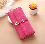 Women Purse Thread Plaid Leather Fashion Design With Polyester Phone Bag Long Slim Ladies Wallet