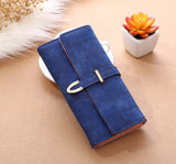 Women Purse Thread Plaid Leather Fashion Design With Polyester Phone Bag Long Slim Ladies Wallet