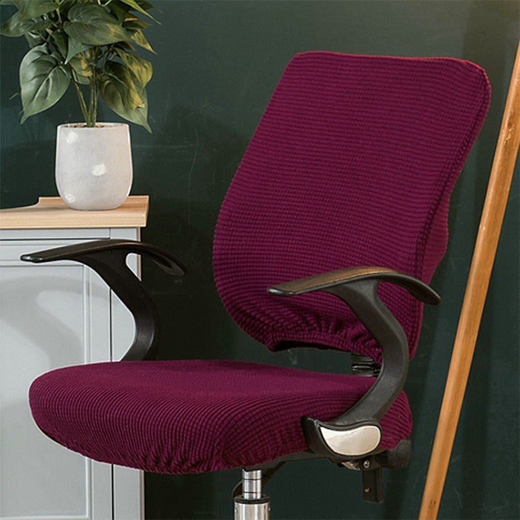 Universal Stretch Office Chair Cover, Back Cover + Cushion Cover Back Cover + Cushion Cover Purple