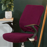 Universal Stretch Office Chair Cover, Back Cover + Cushion Cover Back Cover + Cushion Cover Purple