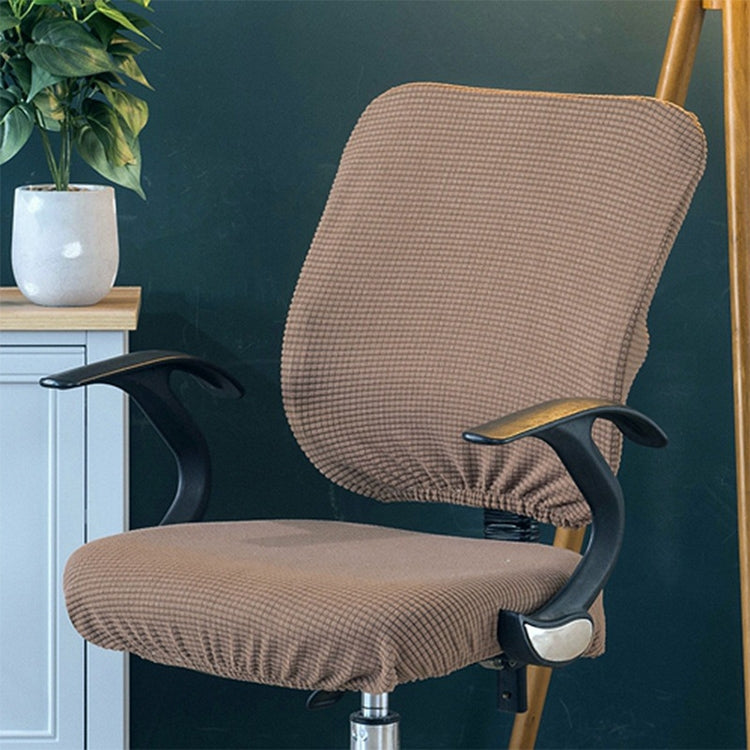 Universal Stretch Office Chair Cover, Back Cover + Cushion Cover Back Cover + Cushion Cover Chocolate