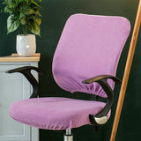Universal Stretch Office Chair Cover, Back Cover + Cushion Cover Back Cover + Cushion Cover Light Purple