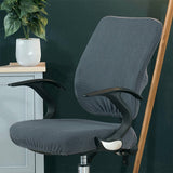 Universal Stretch Office Chair Cover, Back Cover + Cushion Cover Back Cover + Cushion Cover Dark Grey