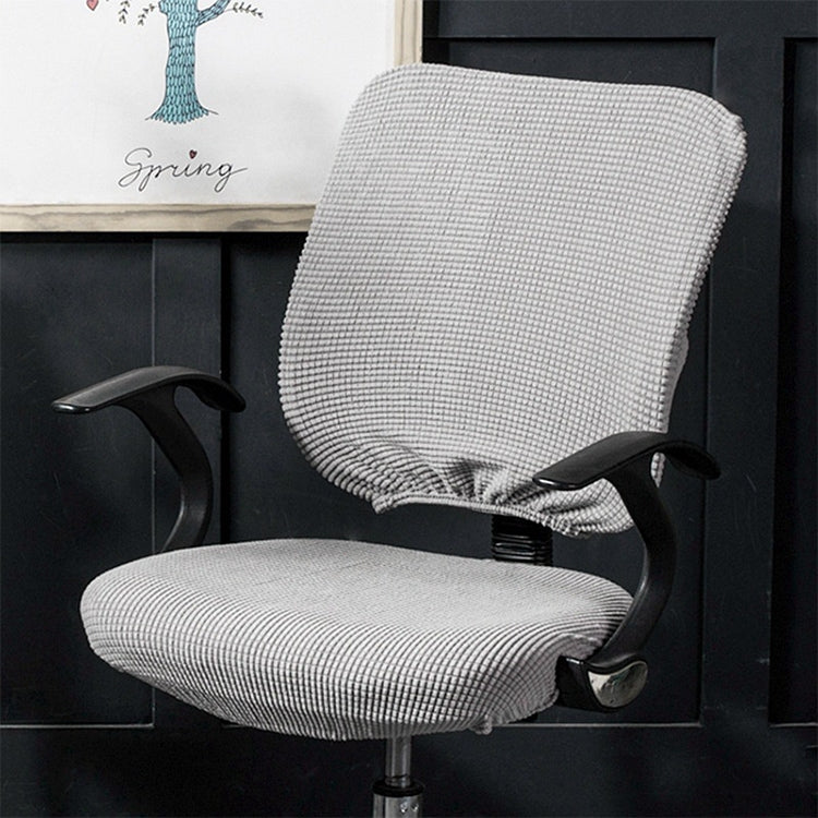 Universal Stretch Office Chair Cover, Back Cover + Cushion Cover Back Cover + Cushion Cover Silver Grey