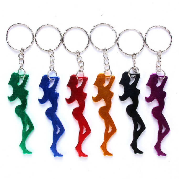 12 PCS Personalized Creative Backpack Keychain Small Pendant Aluminum Bottle Opener, Women, Motorcycle Women