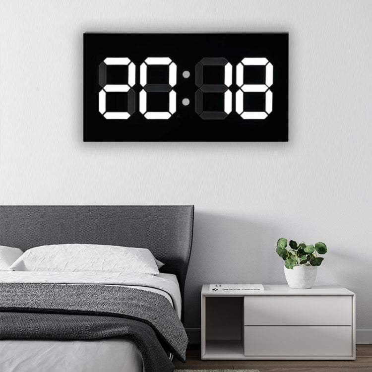 Creative Wall Clock Alarm Clock Simple Remote Control Perpetual Calendar Electronic Clock US Plug, Single-sided Remote Control