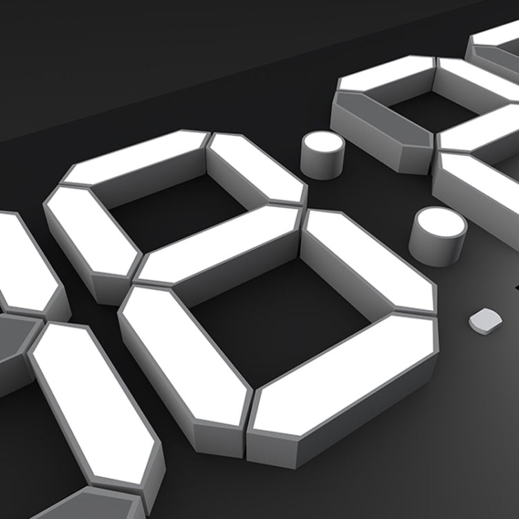 Creative Wall Clock Alarm Clock Simple Remote Control Perpetual Calendar Electronic Clock US Plug, Single-sided Remote Control