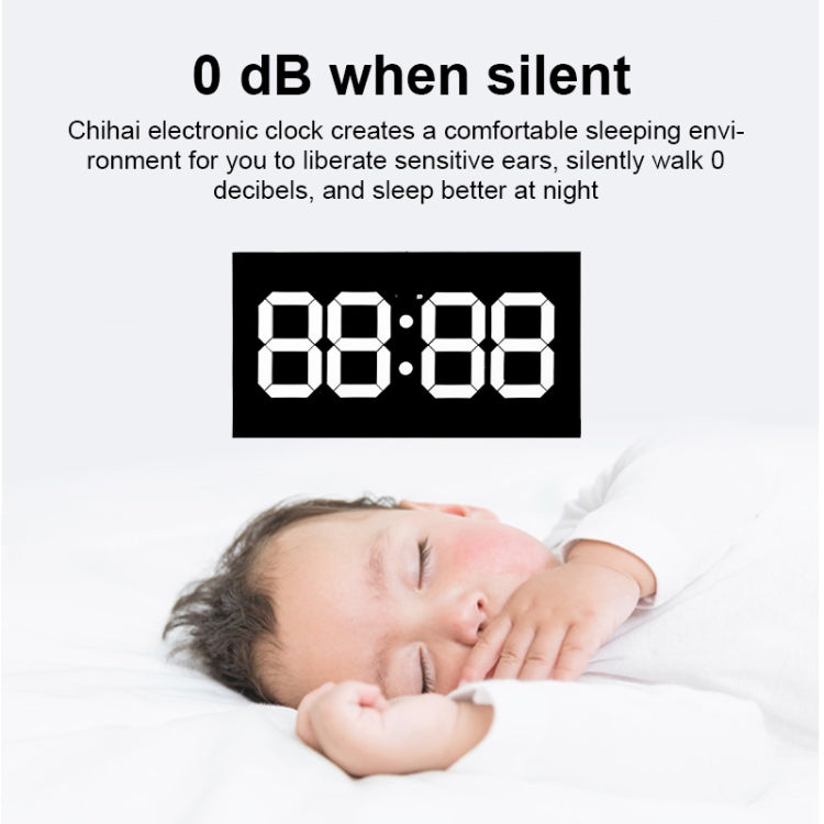 Creative Wall Clock Alarm Clock Simple Remote Control Perpetual Calendar Electronic Clock US Plug, Single-sided Remote Control