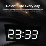 Creative Wall Clock Alarm Clock Simple Remote Control Perpetual Calendar Electronic Clock US Plug, Single-sided Remote Control