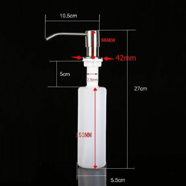 Stainless Steel Sink Soap Dispenser Sishwashing Liquid Hand Soap Bottle, Sink Soap Dispenser Bottle