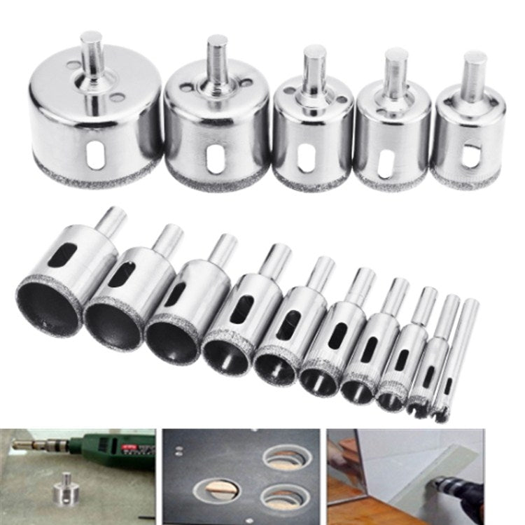 15 In 1 6-50mm Diamond Glass Hole Opener Ceramic Marble Hole Opener, 15 In 1 Diamond Glass Hole Opener 15 In 1 Diamond Glass Hole Opener