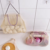 2 PCS Creative Kitchen Vegetable Onion Potato Storage Hanging Bag Hollow Breathable Mesh Bag Kitchen Garlic Ginger Mesh Storage Bag, Mesh Storage Bag