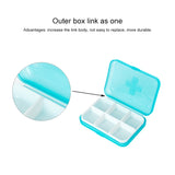 2 PCS Mini 6 Slots Portable Vitamin Medical Organizer