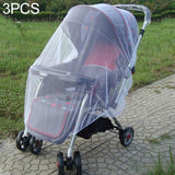3 PCS 150cm Baby Pushchair Mosquito Insect Shield Net Safe Infants Protection Mesh Stroller Accessories Mosquito Net White