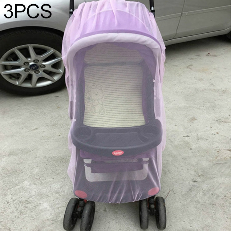 3 PCS 150cm Baby Pushchair Mosquito Insect Shield Net Safe Infants Protection Mesh Stroller Accessories Mosquito Net Pink