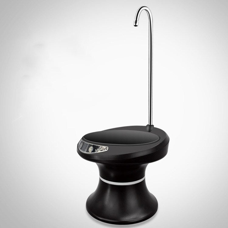 Tray Bucket Water Pump USB Rechargeable Wireless Electric Mineral Water Bucket Automatic Water Dispenser, Black, White