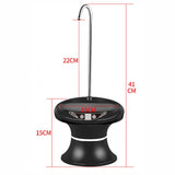 Tray Bucket Water Pump USB Rechargeable Wireless Electric Mineral Water Bucket Automatic Water Dispenser, Black, White