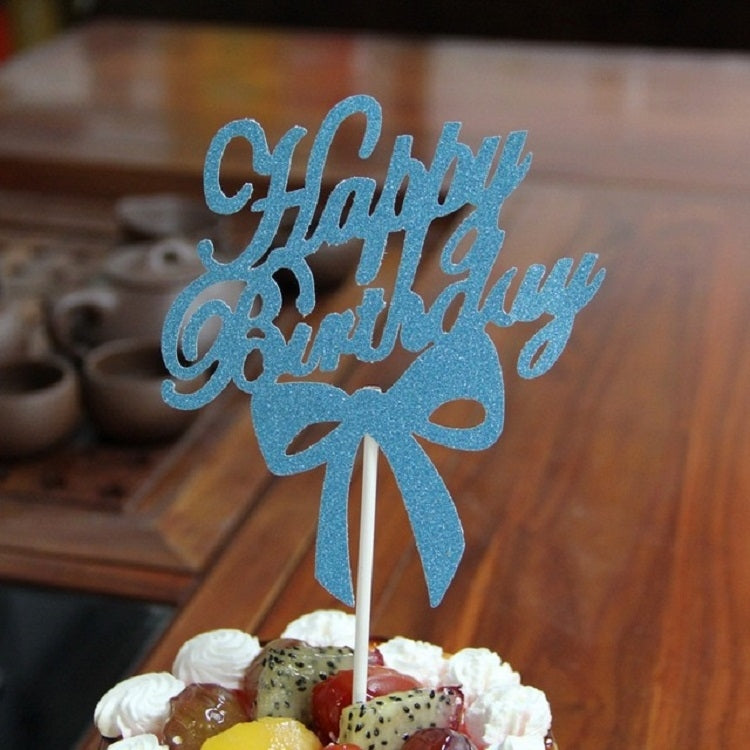 10 PCS Carving Cake Dessert Insert Party Decoration Blue