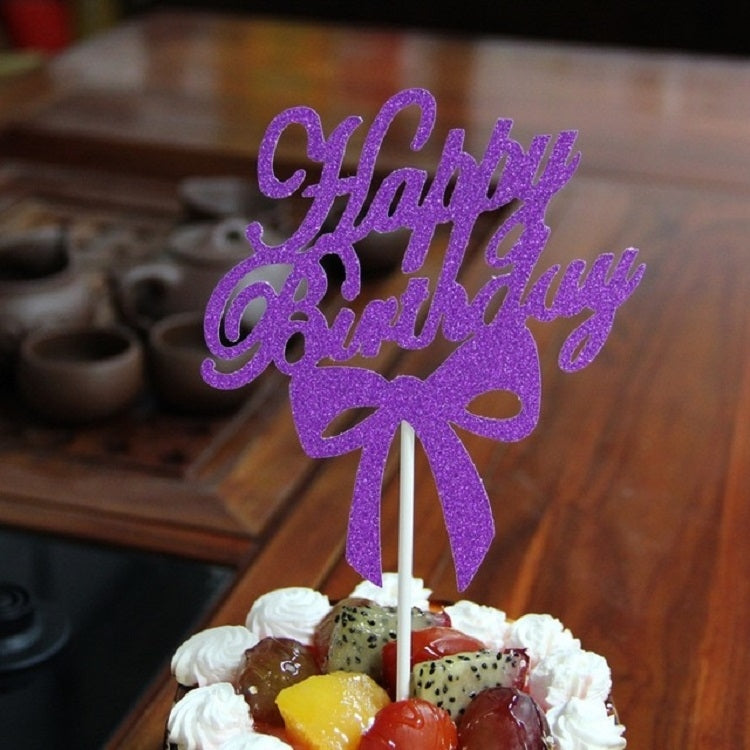 10 PCS Carving Cake Dessert Insert Party Decoration Purple