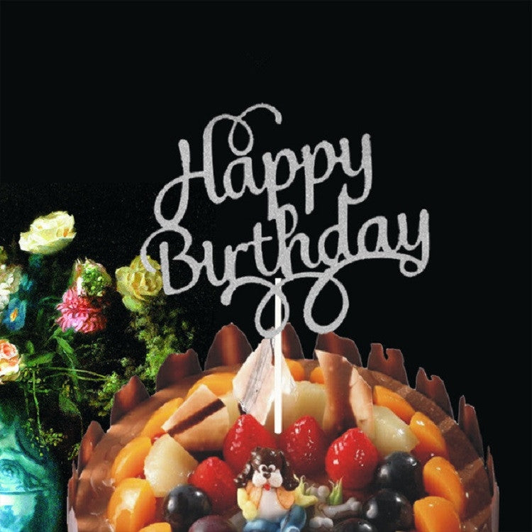 10 PCS Carving Cake Dessert Insert Party Decoration Silver Without Bow