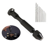 11 In1 Mini Manual Drill With Drill Plastic Walnut Wenwan Punching Tool, 11 In 1 / Set