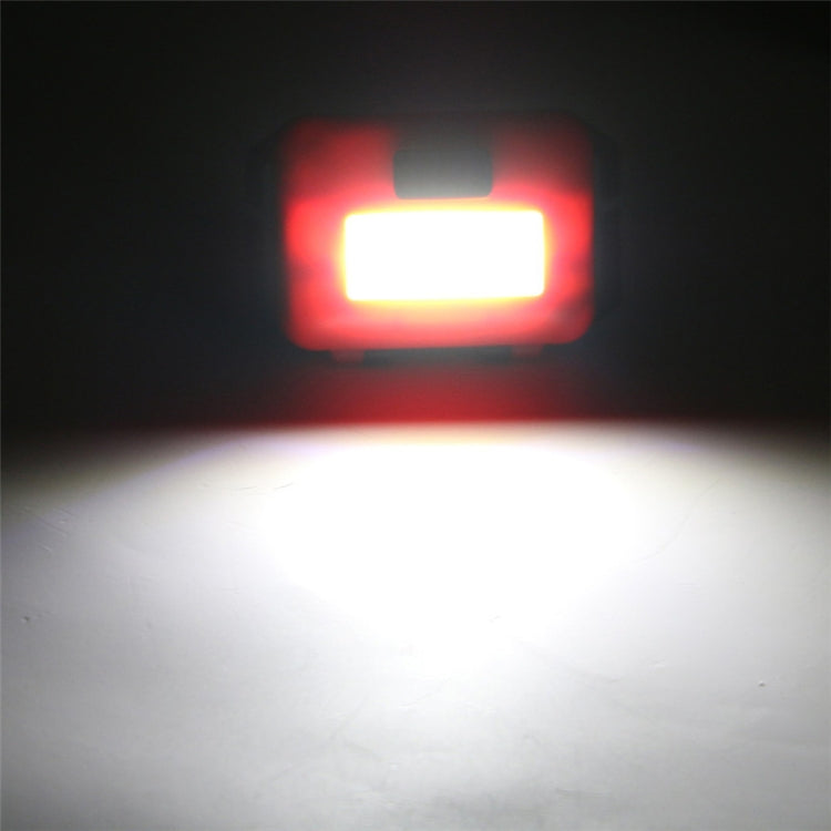 2 PCS Mini COB LED Headlamp Adjustable Camping Torch Lamp Light with 3 Modes, Black, Blue, Red, White