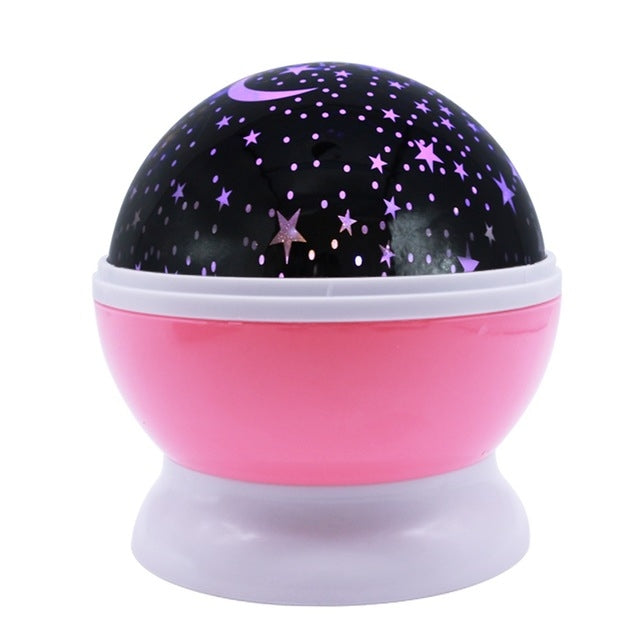 Stars Starry Sky LED Battery USB Night Light Projector Luminaria Moon Novelty Table Night Lamp for Children, Blue, Pink, Purple