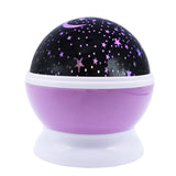 Stars Starry Sky LED Battery USB Night Light Projector Luminaria Moon Novelty Table Night Lamp for Children, Blue, Pink, Purple
