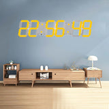 Multifunctional LED Wall Clock Creative Digital Clock, Hollow Remote Control, Sealed Box Remote Control