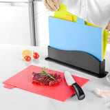 4 in 1 Classified Cutting Board Multifunctional Household Plastic Fruit Cutting Board Set, 4 in 1 Square