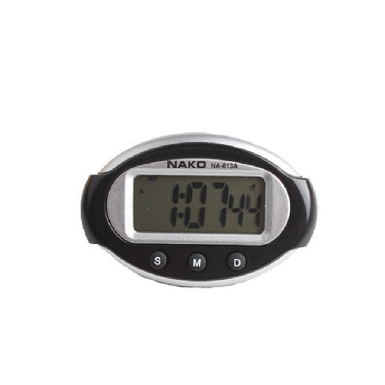 2 PCS Portable Car Electronic Clock Test Sports Clock Small Alarm Clock Stopwatch, Oval, Rectangle