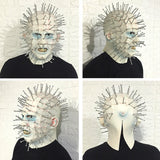 Halloween hat Hellraiser Scary Pinhead Masks Grimace Monster Adult Cosplay, Scary Pinhead Mask