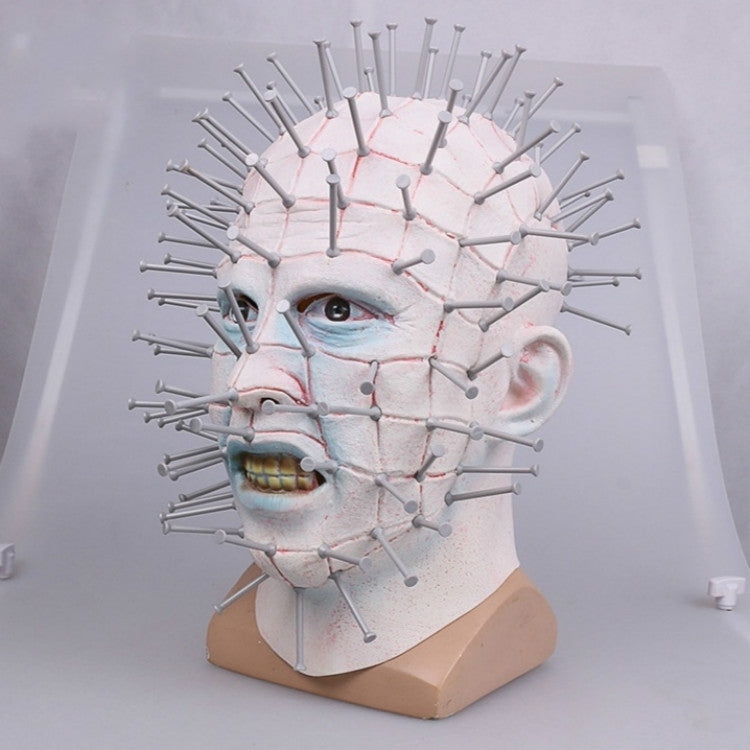 Halloween hat Hellraiser Scary Pinhead Masks Grimace Monster Adult Cosplay, Scary Pinhead Mask