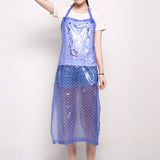 Transparent Waterproof Oil-proof Stain-resistant and Anti-hardening Apron Blue