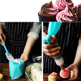 4 PCS Silicone Icing Piping Cream Pastry Bag Nozzle DIY Cake Decorating Tools, Cream Pastry Bag(Blue), Cream Pastry Bag(White), Cream Pastry Bag(Pink), Cream Pastry Bag(Green)