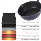 Thick Bottom Maifan Stone Household Small Frying Pan Non Stick Pan Deep Frying Pan, 20cm Black Without Cover, 20cm Beige Without Cover, 24cm Black Without Cover, 24cm Beige Without Cover, 26cm Black Without Cover, 26cm Beige Without Cover              ...