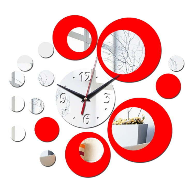3D Stereo Decorative Clock Acrylic Digital Mirror Wall Sticker Wall Clock