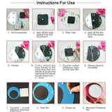 3D Acrylic Cat Mirror Wall Clock DIY Fashion Home Decoration