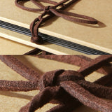 Retro Paste Folding 18 Fold Pages 34 Sides Creative Manual Album Book, Kraft Page, Black Kraft Inside Page, Coffee Kraft Inside Page