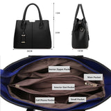 2 in 1 Vintage Messenger Bags Shoulder Handbag Women Crocodile Pattern Composite Bag Leather Wallet