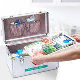 Emergency Aluminum Medicine Cabinet for Household Aluminum Alloy Medicine Box Enterprise, 12 inch Mdeium, 16 inch Extra Large
