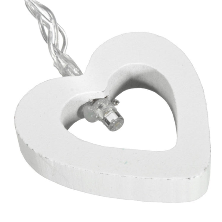 1.2m 10 LEDs Wooden Heart Christmas Party Outdoor Indoor Heart Decoration String Light