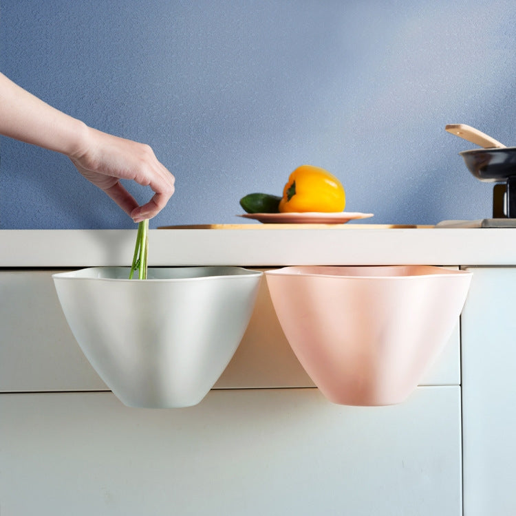 Kitchen Cupboard Back Garbage Bin Cabinet Door Garbage Trash Storage Hanging Trash Rack, Grey, Blue, Pink