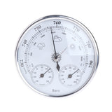 THB9392 Wall Hanging Household Weather Station Barometer Thermometer Hygrometer, THB9392 128mm Gold, THB9392 128mm Silver THB9392 128mm Silver Silver